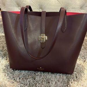 Kate Spade Maroon/Hot Pink Tote